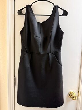 Eleven22 Black Scuba Fit & Flare Dress w/Pockets